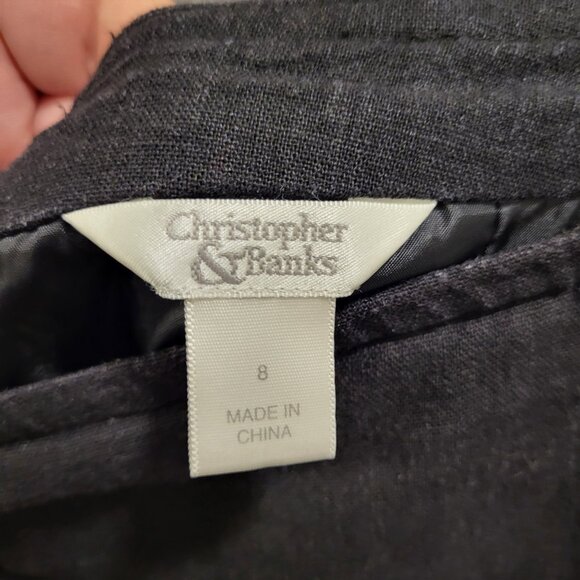 Christopher & Banks Skirt Women Size‎ 8 Embroidered Floral Cottage Modest Flowy - Picture 4 of 6